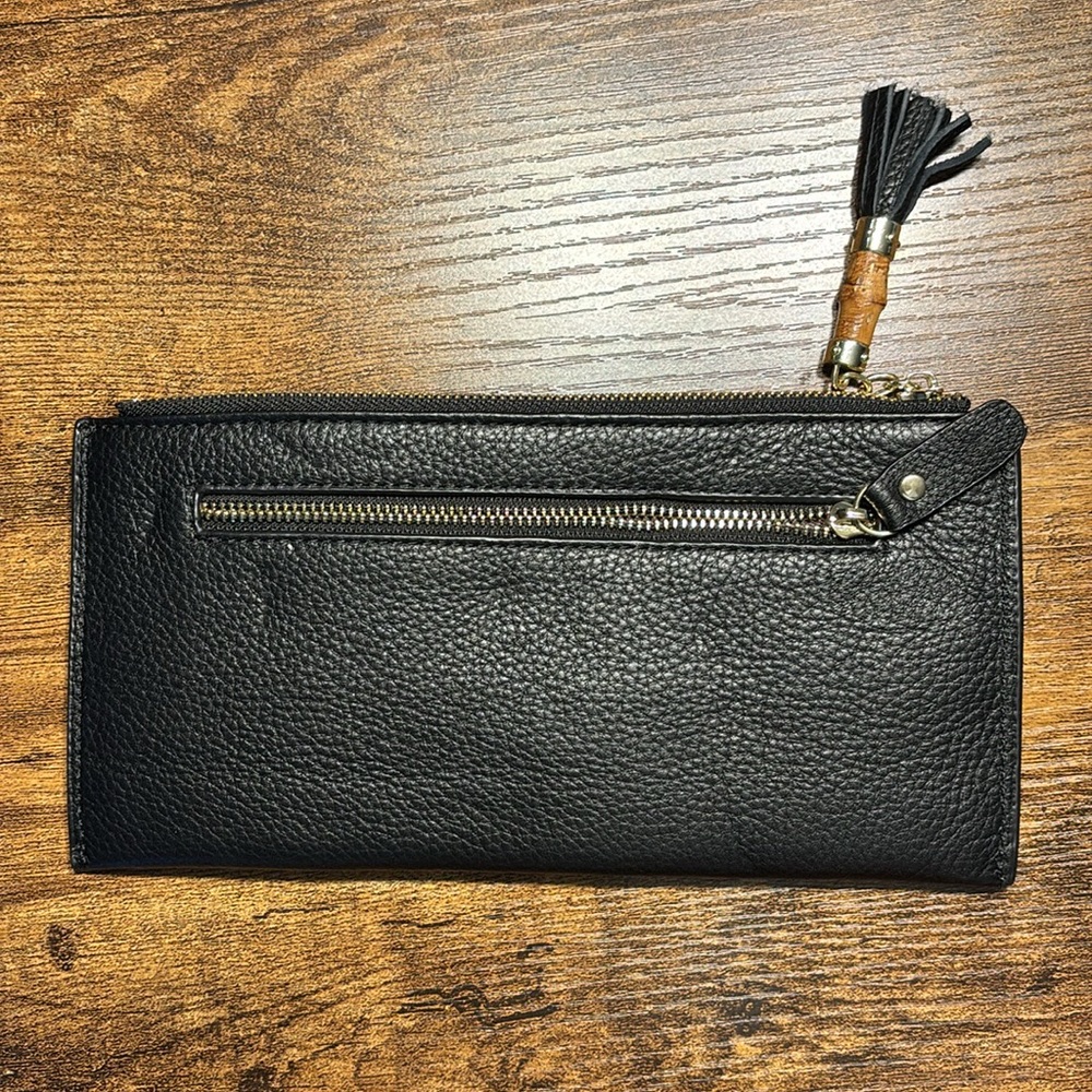Black Leather Clutch - Picture 3 of 5